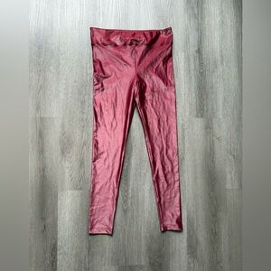 Shiny Red Koral Leggings